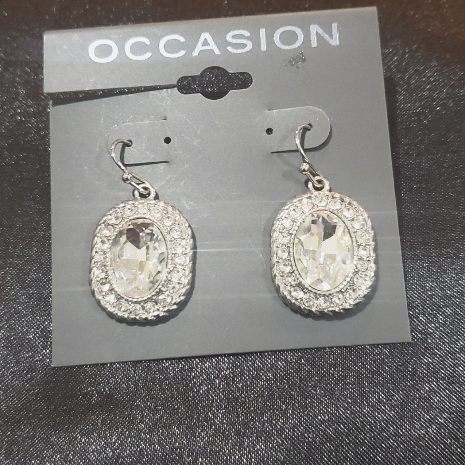 Occasion Silvertone Earrings